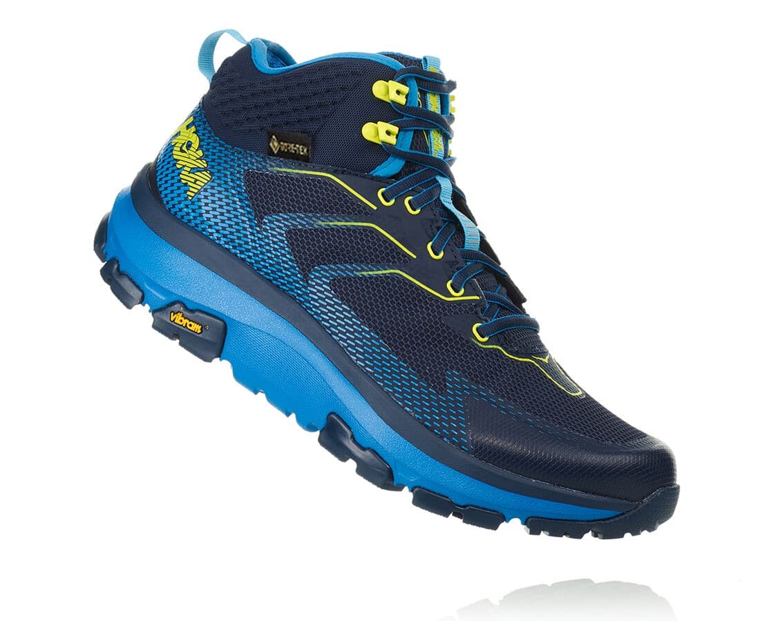 Hoka One One Toa Gore-Tex Philippines - Mens Hiking Boots - Black / Blue | XD9186734